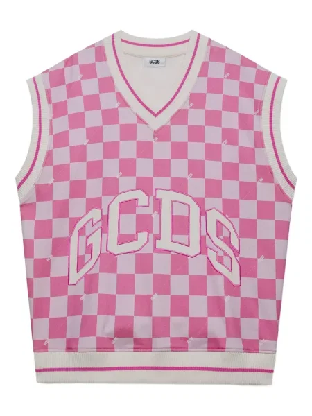 Vestă Gcds în carouri roz