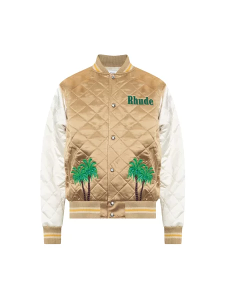 Kurtka bomber Rhude pikowany żółty