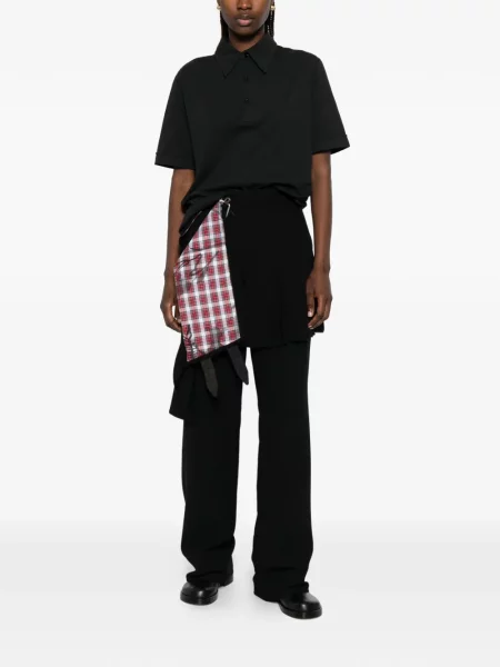 Polo Mm6 Maison Margiela με κέντημα μαύρο