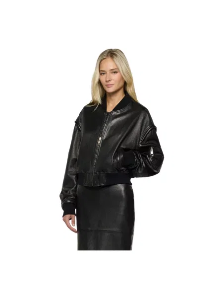 Kurtka skórzana Simona Corsellini czarna