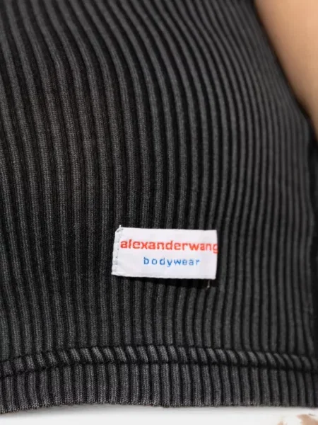 Decupat tricou Alexander Wang negru