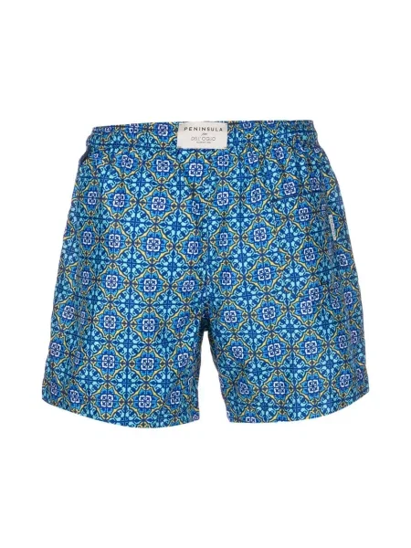 Raštuotos maudymosi kelnaitės Peninsula Swimwear mėlyna