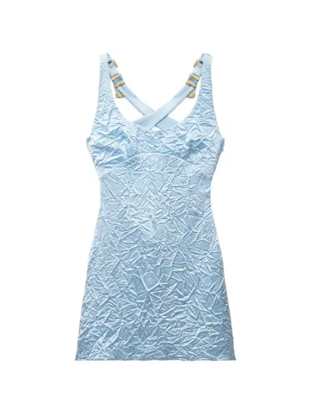 Rochie mini Versace din satin albastru