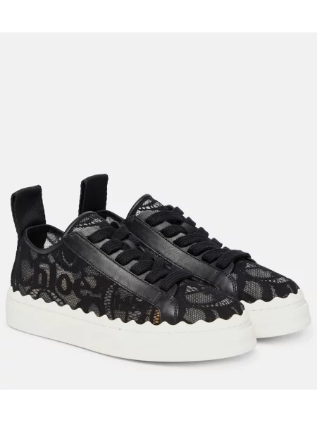 Sneakerși Chloã© din dantelă negru