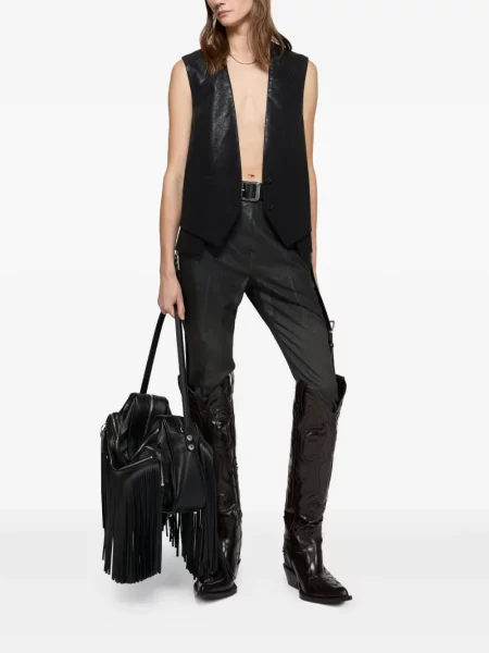 Vestă Acne Studios cu decolteu în V negru