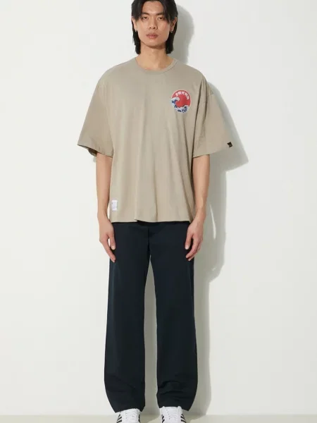 Norse Projects spodnie Aros Regular Organic granatowy proste