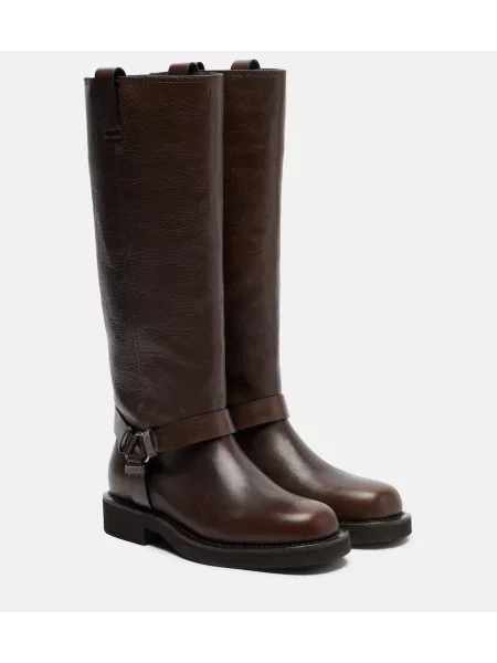 Cizme Brunello Cucinelli din piele maro