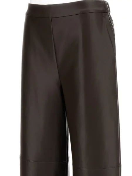 Decupat pantaloni 's Max Mara din jerseu maro