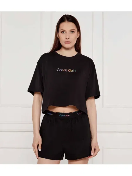 Calvin Klein Underwear Top de pijama | Cropped Fit negru