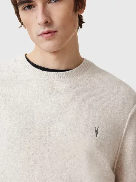 AllSaints pulover z dodatkom volne bež
