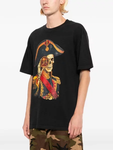 Tricou Melt cu imagine cu decolteu rotund negru