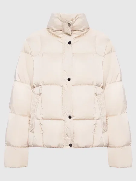 Пухова куртка з брендовим патчем Peserico бежева
