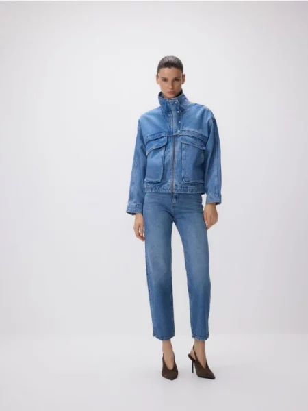 Reserved Джинси straight fit синій