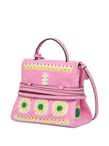 Geantă Moschino cu model floral roz