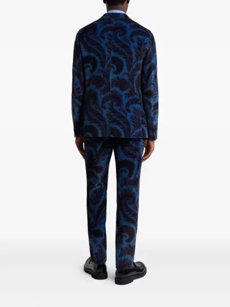 Sacou Etro cu model paisley albastru