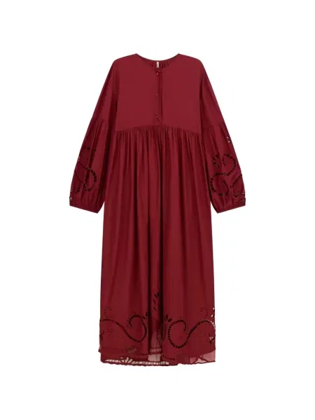 Rochie midi Liviana Conti cu broderie roșu