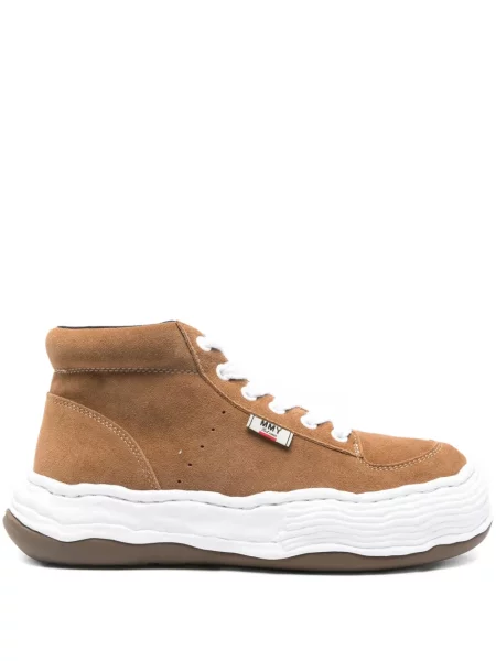 Sneakerși Maison Mihara Yasuhiro din piele de căprioară maro