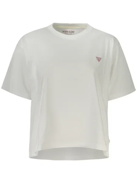 Tricou Guess Jeans scurt alb