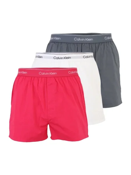 Calvin Klein Underwear Boksarice siva / roza bela