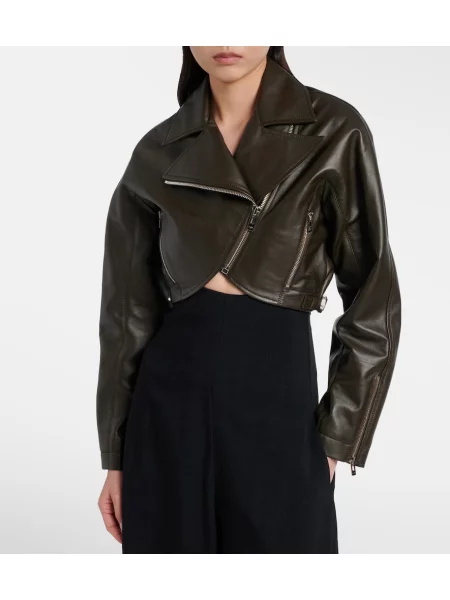 Decupat geanta de piele Alaïa verde