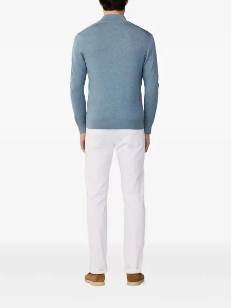 Pulover Hackett cu broderie albastru