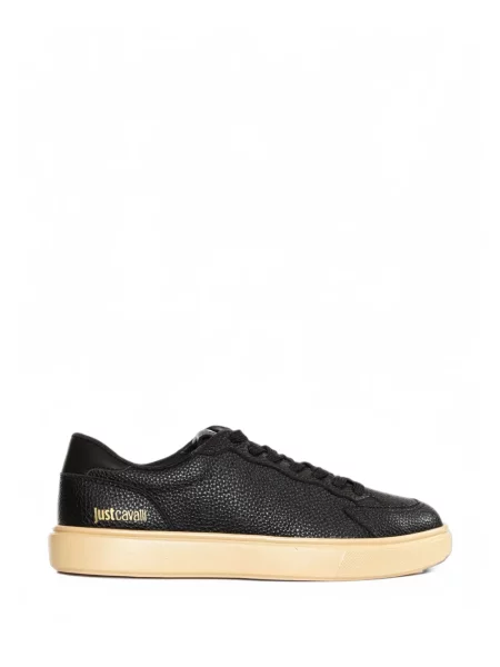 Sneakerși Just Cavalli cu imagine negru
