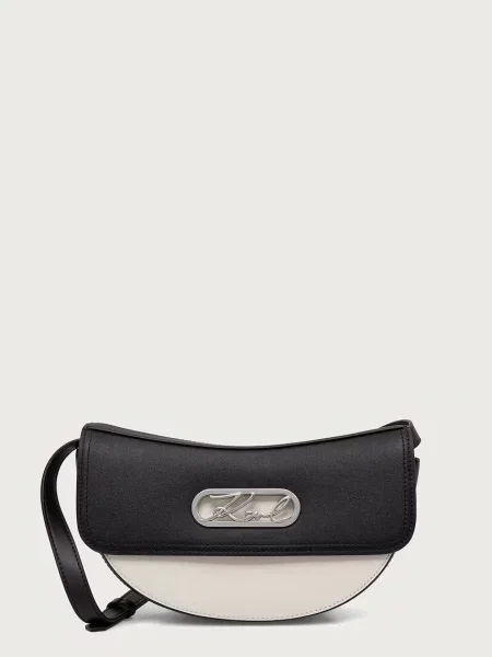 Karl Lagerfeld geantă crossbody pentru femei din piele K/SIGNATURE alb