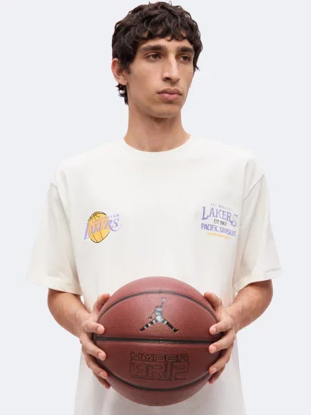 Mitchell & Ness Tričko NBA FULL COURT LAKERS zelená / orgovánová / oranžová biela