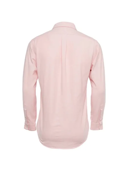 Semišové pruhované tričko Polo Ralph Lauren s potiskem růžové