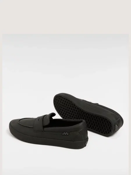Кожаные лоферы Vans черные