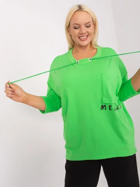 Bluză Fashionhunters verde