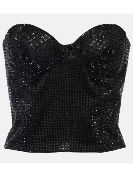 Top Costarellos z kryształkami czarny