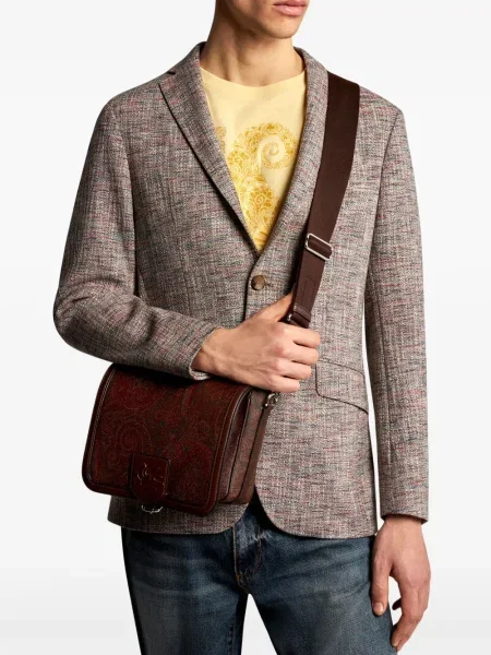 Raštuota crossbody torbica Etro ruda
