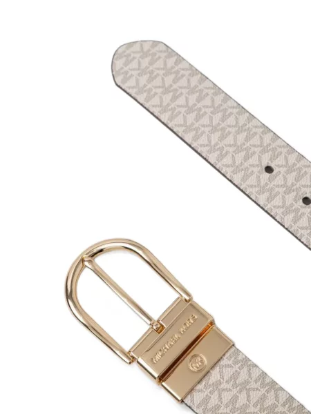 Reversibil bikini Michael Michael Kors cu broderie din piele de căprioară portocaliu