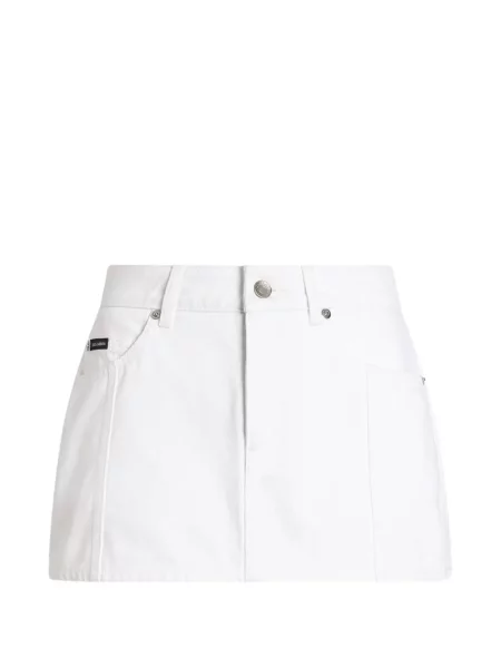 Fustă din denim Dolce & Gabbana alb
