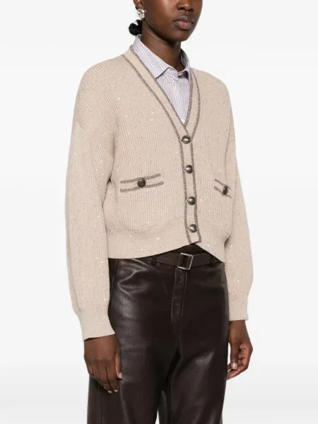 Cardigan Brunello Cucinelli cu paiete