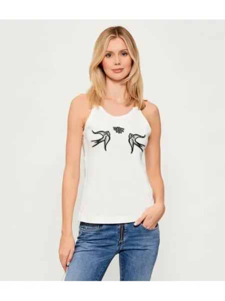 Top Pinko alb