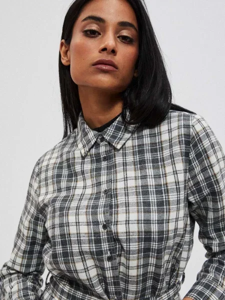 Cămașă în carouri Marisse negru