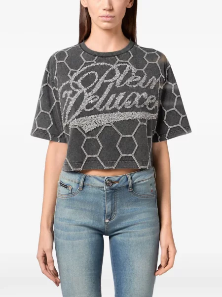 Decupat tricou Philipp Plein gri