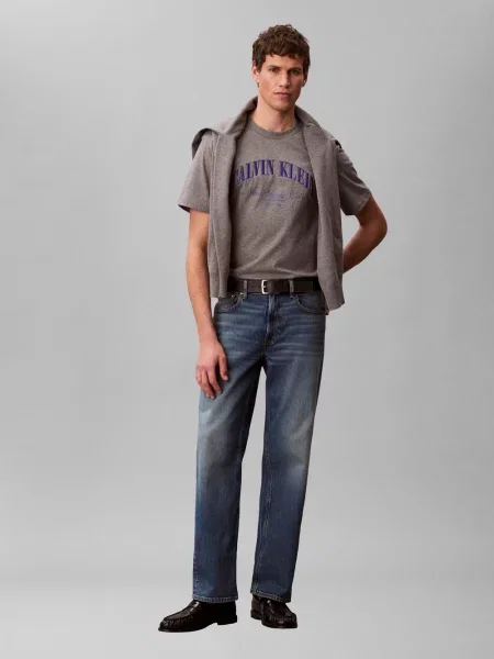 Calvin Klein Jeans Koszulka Mężczyźni nadruk S szary