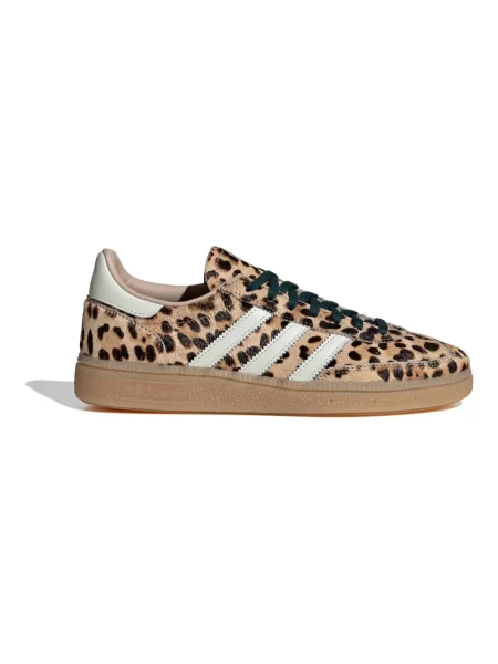 Sneakersy Adidas Spezial skórzane w panterkę beżowe