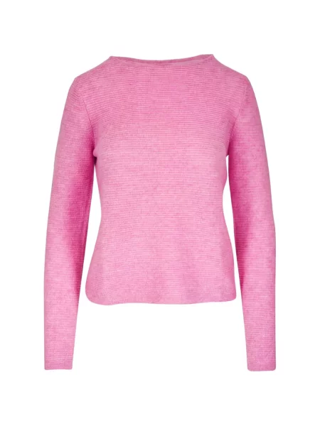 Lung pulover Kinross Cashmere din cașmir roz