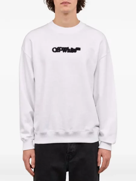 Hanorac Off-white cu imagine alb