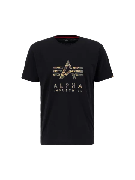 ALPHA INDUSTRIES Tricou Camo PP T maro / kaki / verde amestecat negru