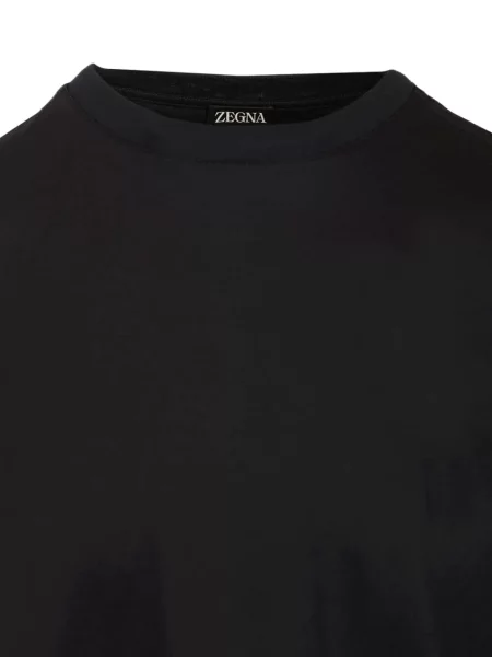 Тениска Zegna с кръгло деколте черно
