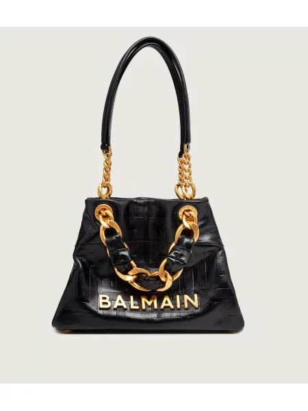 Balmain De piele geantă pe umăr Endora 28 negru