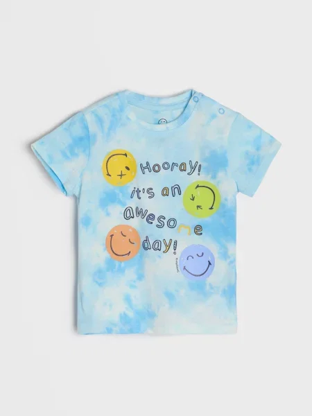 Sinsay Tričko s krátkým rukávem s efektem batiky SmileyWorld® vícebarevná