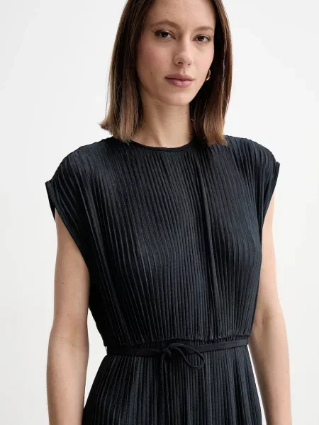 BOSS sukienka granatowy midi prosta