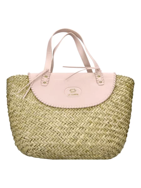 Torebka La Carrie skórzana beżowa