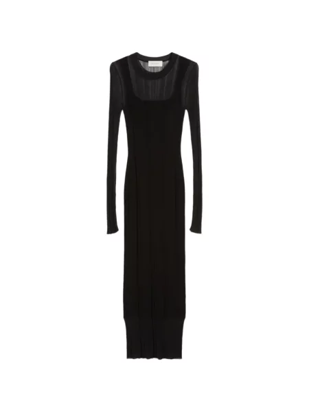 Rochie midi Sportmax tricotate până la genunchi de costum negru
